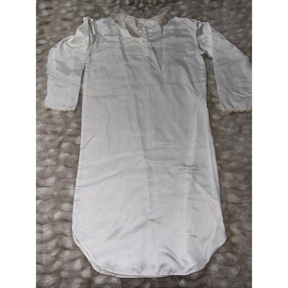 Jennifer Dale Other - Vintage Jennifer Dale For Kids Nightgown Sleepwear Satin Lace Neck Girls Size 8